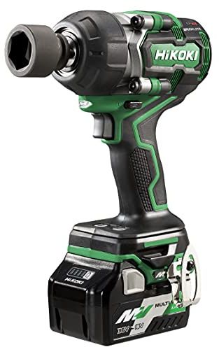 HIKOKI Akku Schlagschrauber WR36DEWRZ, 1/2 Zoll, 770 Nm, 36V, Brushless | Inklusive 2x 2,5 Ah Akku, Ladegerät und HSC II Koffer, für M10-M24, 1050 Nm Lösemoment, bürstenlos, 4 Auto-Stopp-Modi