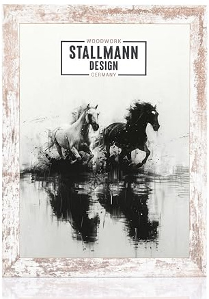 Stallmann Design Bilderrahmen 'Reno' | Größe: 59,4x84cm | Farbe: Vintage | 40 mm starke Rahmen-Breite