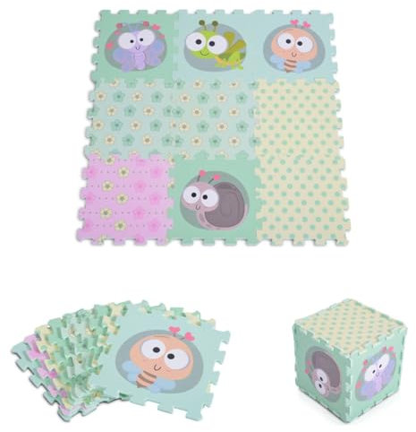Moni Puzzlematte 9 teilig Puzzleteppich Teilegröße 31 x 31 cm Eva-Schaum grün
