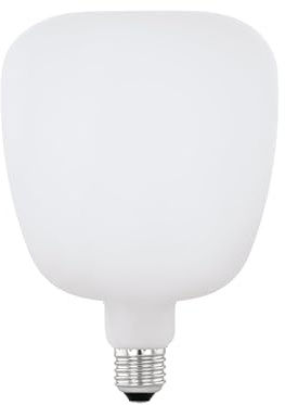 Eglo LED E27 regulable, bombilla angular extragrande, 4,5 vatios (equivalente a 40 vatios), 470 lúmenes, foco blanco cálido, 2700k, iluminador blanco opal, TS140, Ø 14 cm