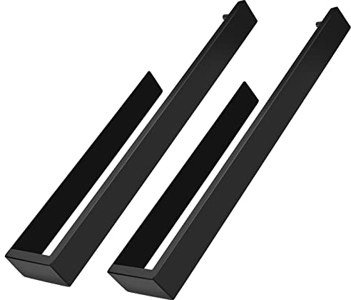 Lolypot Handtuchhalter Ohne Bohren Schwarz Matt, 304 Edelstahl Handtuchstange, Handtuchring Selbstklebend Badetuchhalter, Badetuchstange 35cm für Bad und Küche (2 Stück)