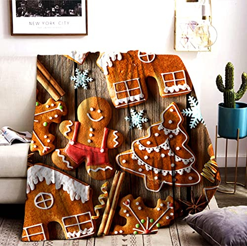 Weihnachtsdecken Kuscheldecke Rot, Weiche warme Winterdecken Weihnachten Plüsch Tagesdecke Bezug für Erwachsene und Kinder(Weihnachten C, 150x200cm)