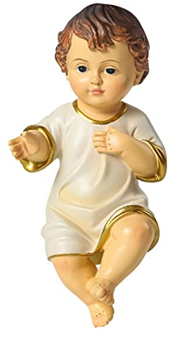 STOBOK Jesuskind figur krubba jesubarn krubbfigur Jesus figur krubba jul Jesus kristna barn Jesubarn harts helig staty religiös figur bordsfigur kyrkor heminredning 6 cm