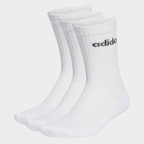 adidas Unisex Kinder Linear Crew Cushioned Socks 3 Pairs