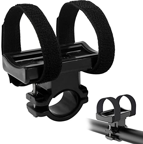 xiruiubao Fahrrad Taschenlampen Halterung, Verstellbare Fahrradlicht Halterung Vorne, Universal Drehbar Mountainbike Taschenlampe Torch Clamp für Groß Flashlight (1 Stück)