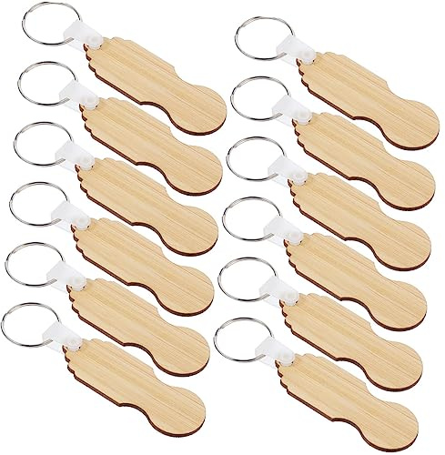 STOBOK 15 Stück Trolley-Schlüsselanhänger Für Automünzen Metall-Schlüsselanhänger Holz- Tragbarer Sackkarren-Trolley-Token- -Token-Anhänger