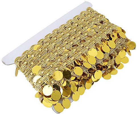 Cintura con nappe per danza del ventre, sciarpa per il ventre, sciarpa per l'anca con nappe per la danza del ventre, sciarpa rotonda per l'anca, abbigliamento nazionale, (oro)