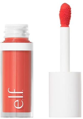 e.l.f. Camo Liquid Blush, fard à joues liquide longue durée, pour une couleur hautement pigmentée, assure une finition douce, baptisée, végétalien et sans cruauté envers les animaux, corail Crush