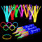 KROWN - Barras Luminosas, 100 Pulseras Luminosas Fluorescentes y Conectores, Kits para Crear Pulseras y Collares, Boda Fiesta Cumpleaños Decoración Regalo (100 Pulseras)