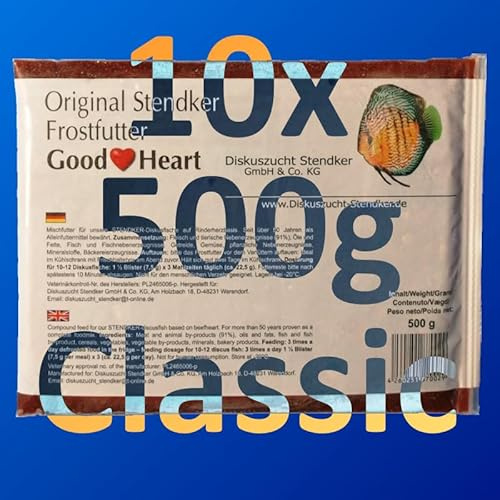 Original Stendker Frostfutter 5kg Sparpaket 10x GoodHeart 500g Classic - Diskus Futter