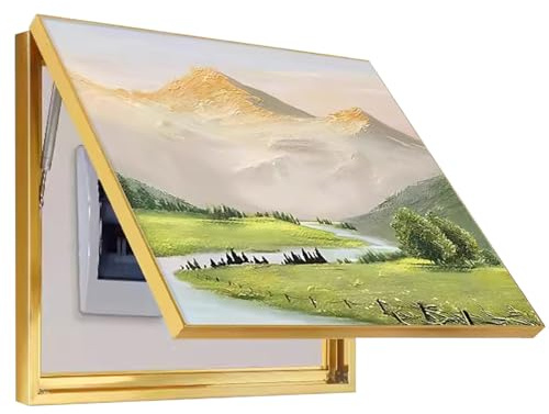 Electric Meter Box Cover Decorative Wall Hanging Paintings, Distribution Box Counter Electric Frames for Bedroom Kitchen Home Hide Paintings (70x50cm/27.6x19.7inch,C)