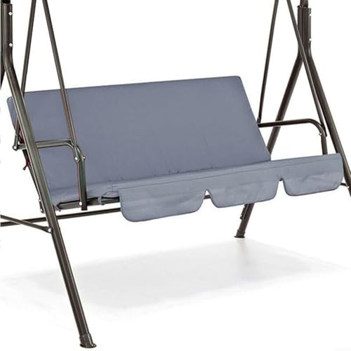 FUBESK Replacement Garden Swing Seat Cover, 150Cm Swing Cover Chair, Waterproof, Tear Resistant, Easy Installation, Gray