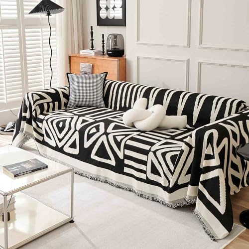Generisch Sofa Überwurfdecke XXL rutschfest L Form, Überwurfdecken für Sofa XXL, Sofadecke Hund mit Fransen, Sofaüberwurf Decke Ecksofa, Couch Überwurf Sofaüberwürfe U Form, Couchdecke Überwurf