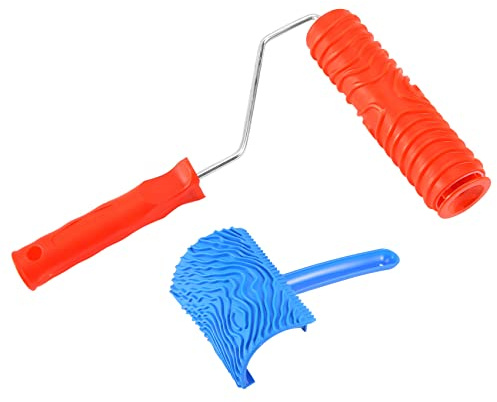 RUANI Imitation Werkzeug-Set aus Modell Eg300T Rolle aus Gummi 7 Ms16 Werkzeug Holzmaserung Beschichtung Holzmaserung Modell Prägen Art Paint Roller