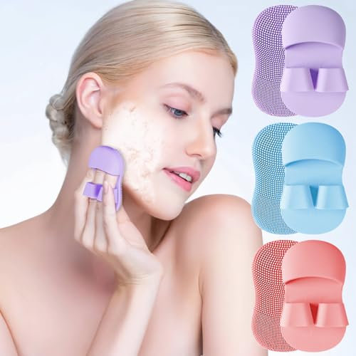Cxqbsmy Spazzole per la pulizia manuale del viso, pulizia dei pori in silicone, spazzola per la pulizia del viso, spazzola per la pulizia della pelle sensibile, donne uomini rimozione pori pulizia