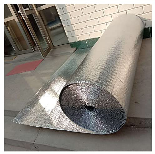 Isolant Thermique en Film Aluminisé Panneaux réflecteurs de radiateur en Aluminium Auto-adhésifs à Double Bulle, Rouleaux d'isolation en Aluminium, Pare-Vapeur à Chaleur radiante pour Murs, fenêtres,