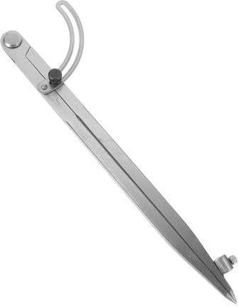 IWOWHERO Brújula De Acero Al Carbono Para Artesanía Cuero Herramienta Divisoria Calibre De Espaciado Conveniente Compás De Resorte Para Marcado Compás Resistente Al Desgaste Para Proyectos