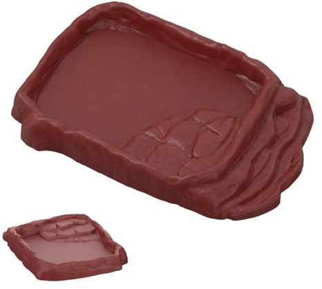 Bartagamen-Wasserschale, Reptilien-Wasserschale, Anti-Rutsch-Leitern Reptiliennapf, Reptilien-Badebecken, Aquarium-Ornament, Schildkröten-Lebensraumzubehör für den Innen- und Außenbereich