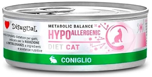 Hypoallergene Katzendiät, besondere Ernährungsbedürfnisse, verschiedene Geschmacksrichtungen und Mischungen, (12 x 85 g, Kaninchen)