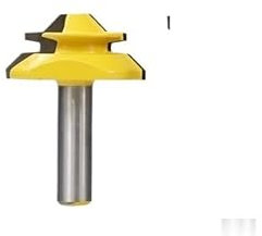 1/3 Uds 1/2 vástago cortador de espiga for carpintería bloqueo de 45 grados broca for ranuradora de inglete fresa de extremo de carburo for broca enrutadora de juntas de pegamento for madera(3pcs Set