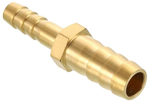 Kozelo Pack of 1 Brass Hose Barb Fittings 3/8(10mm) Hose Barb to 1/4(6mm) Fittings for Water Air Oil Gas Fuel Pipe Connections | for Home Machines, Massage Bathtubs, and Irrigation Systems