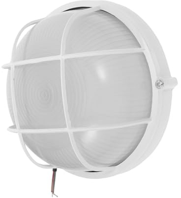 Ciieeo Glasleuchte Sauna und Einfacher Installation Runde aus Aluminium und Glas mit Heller Beleuchtung in Weiß für Sauna Schächte und Kellerbereiche