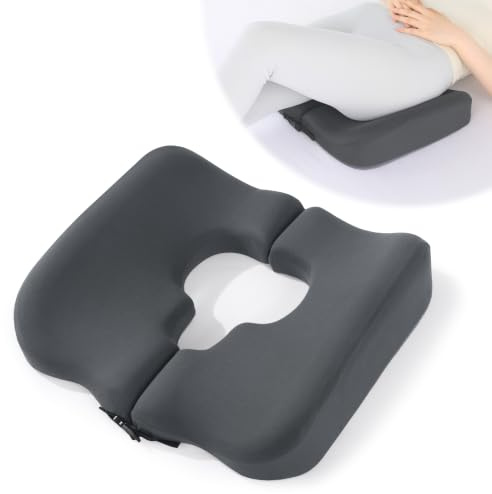 TOPROUD T-förmiges Druckentlastungs-Sitzkissen aus Memory-Schaum, Ergonomisches Steißbein-Kissen für Langes Sitzen zu Hause, im Büro oder im Auto