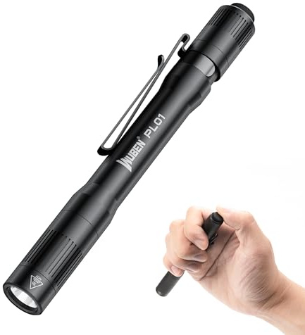 WUBEN PL01 Pen Torch, 650 Lumens Pocket EDC Flashlight Rechargeable, Bright | LED Pen Flashlight, IP68 Handheld Flash Lights, Compatible 2 AAA Battery for Home, Outdoor, Emergencies, Inspection