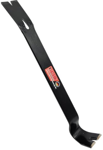 HERO Brecheisen Nageleisen Brechstange Kuhfuß 380mm Nagelzieher Nagelklaue Geißfuß Mini Stemmeisen mit Klaue und breiter Klinge Montierhebel Brechstange Dachdecker Hebel Zieher Universal Hebeleisen