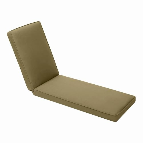 EXZFW Deckchair Auflagen,Sonnenliege Auflage,Liegenauflagen für Gartenmöbel Wasserdicht,Auflage Liege Outdoor Polster Schnell,Trocknend Waschbar Auflagen für Gartenliegen,Light Khaki 14,188x58x10cm