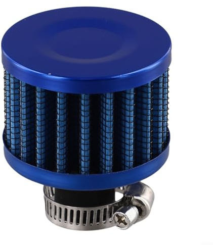 Filtro de aire de aceite eficiente de 12 mm, ajuste perfecto para automóviles y motocicletas (azul)