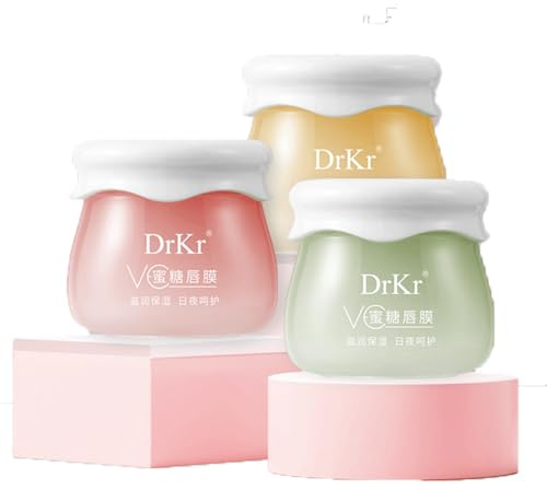 Gireatick 3PCS Lip Sleeping Mask Set, Day and Night Repair Lip Balm, Fades Lip Lines, Brighten Color, Deep Hydration, Lip Moisturiser for Dry Chapped Peeling Cracked Lips