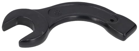 WOHPNLE Open Tapping, High Carbon Steel Heavy Duty Curved Handle Single Head Open End Wrench Fine Machining Heat Treated for Repair Maintenance Confined Spaces (38MM)