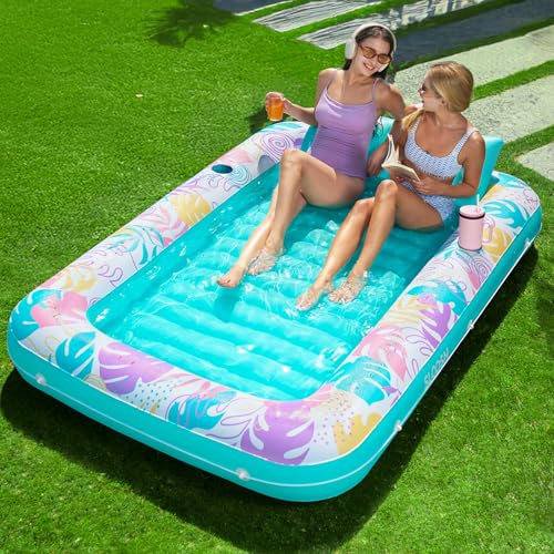 Sloosh Uppblåsbar solbränna pool, lounge, solbrunt badkar vuxen, poolflotte, flotte för pool, solbad, solstol, uppblåsbar solstol, solstol, solstol, säng flytande för vuxna