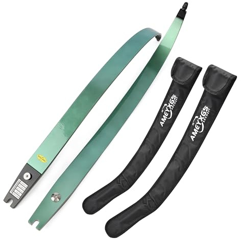 surwolf 16~40 lb Bågskytte mål recurvebågarm,66/68/70 Tävlingsrecurvebågarm,trä- och skumkärna,ILF vuxenbåge, långbåge,för bågskytte,jakt och skytte(Grön-träkärna,68-26lbs)