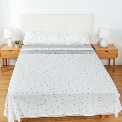 H HANSEL HOME Juego de Sábanas Termicas 3 Piezas Pirineo para Cama de 90x190cm, Sábanas Polares de Invierno Ultra Suave, Incluye Sabana Bajera + Encimera + Funda de Almohada - Invierno Gris