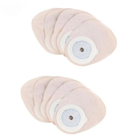 10 bolsas de colostomía, bolsas desechables de ostomía con adhesivo hidrocoloide respetuoso con la piel, bolsa transparente y autosellado para reducir el riesgo de fugas