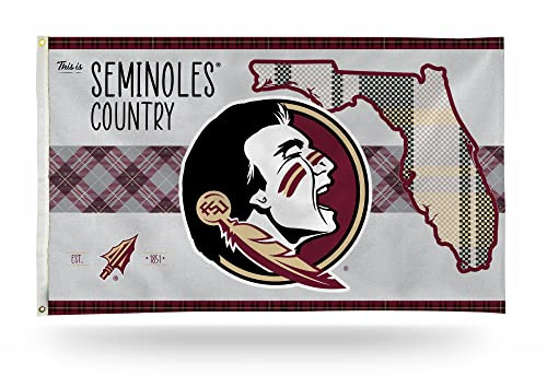 Rico Industries NCAA Florida State Seminoles This is Seminoles Country 3' x 5' Banner Flag Single Sided - Indoor or Outdoor - Home Décor