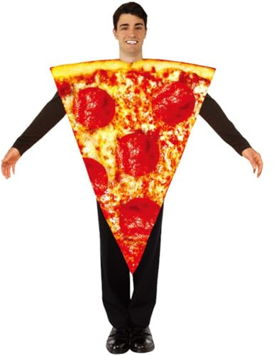 Fopytu Adults Realistic Pizza Costume Funny Food Costume Fancy Dress for Halloween Dress Up Party and Roleplay Cosplay