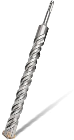 SDS Plus Bohrer 12 x 310mm,Hammerbohrer mit 4 Hartmetall Schneiden,Betonbohrer Ideal zum Bohren in Stein, Beton, Naturstein, Ziegelmauer