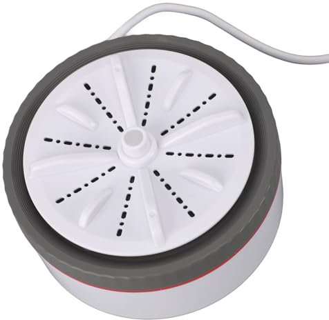 Mini Machine à Laver, 24 W Chronométrée 5 V 2 A, Mini Machine à Laver Turbo, Vitesse Réglable pour les Voyages (GREY)