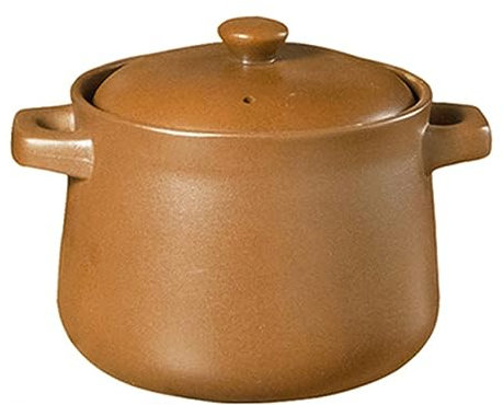 KUOYTT Cazuela de cerámica para guisar - Cazuela de Barro de Barro Utensilios de Cocina versátiles con Tapa Calentamiento Uniforme para cocción Lenta, ollas Calientes, sopas, 10 l