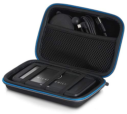 Wicked Chili Navi Case AntiShock Tasche kompatibel mit Tomtom Start Go, Via, Trucker, Rider und Navigationsgeräte 4,3-5 Zoll (max. Gerätemaße: 15 x 10 x 4.5 cm/Fach für Ladekabel) schwarz