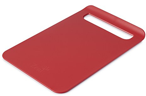 Zeal Straight to Pan Slim Kitchen Chopping Board, Red, 33.5 x 22.5 x 2 cm