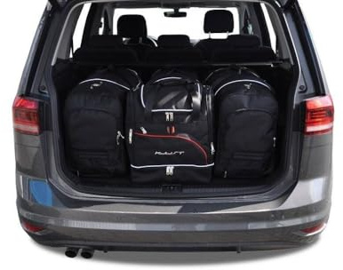 KJUST Dedizierte Kofferraumtaschen 4 stk kompatibel mit VW TOURAN III (5T) 2015+