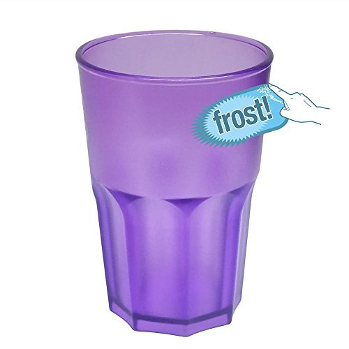 DoimoFlair Verre à cocktail en plastique dure de Granity 40 cl Frost Aspect Jeu de 5 gobelets réutilisables en plastique dure empilable