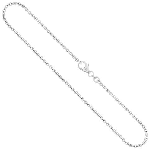 EDELIND Goldkette, Ankerkette rund Weißgold 585/14 K, Länge 55 cm, Breite 2 mm, Gewicht ca. 7.03 g., NEU