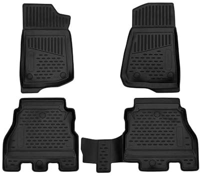 OMAC Gummimatten Fußmatten kompatibel mit Jeep Wrangler 2017-2025 TPE Schwarz 4tlg