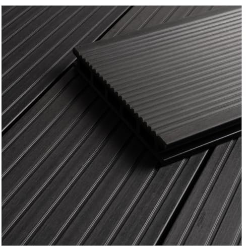 HORI® WPC-Terrassendiele Malta Anthrazit Hohlkammer | Komplettset inkl. 40x60 mm Unterkonstruktion & Clips | Pflegeleicht & rutschfest für langlebige Terrassen Fläche: 10 m² I 3,20 m Dielenlänge