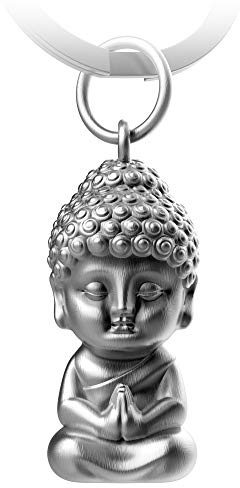 FABACH Buddha Schlüsselanhänger Karma - Buddha Anhänger aus Metall - Mini-Buddha Glücksbringer Auto - Buddhismus Schlüsselanhänger Chakra Yoga Geschenk Figur
